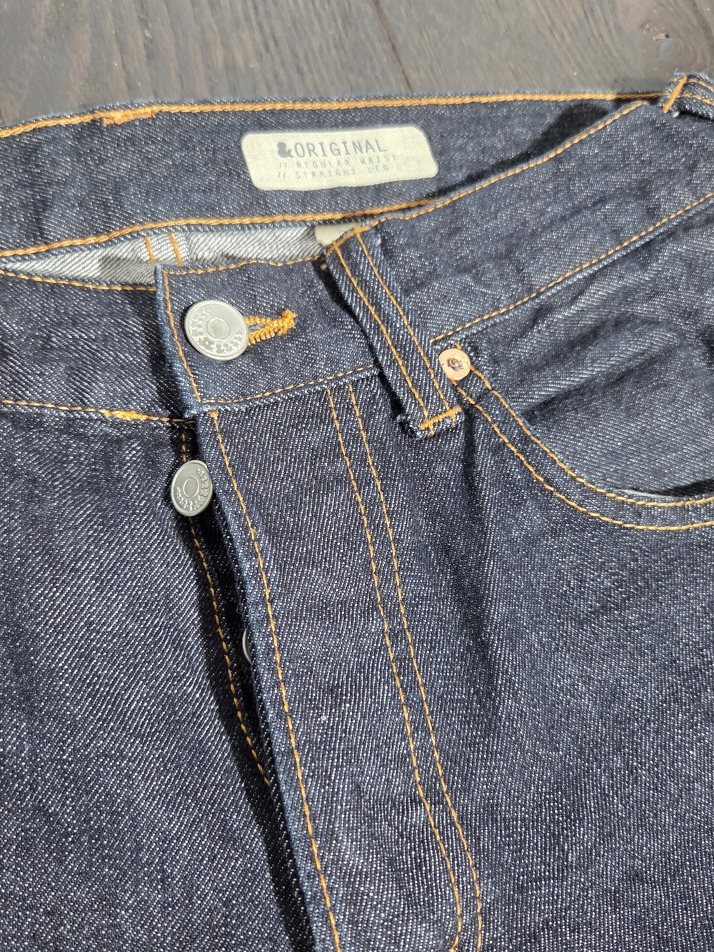 H&M Men's Original Fit Button Fly Straight Leg Regular Waist 30x32